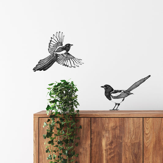 Magpie wall sticker set