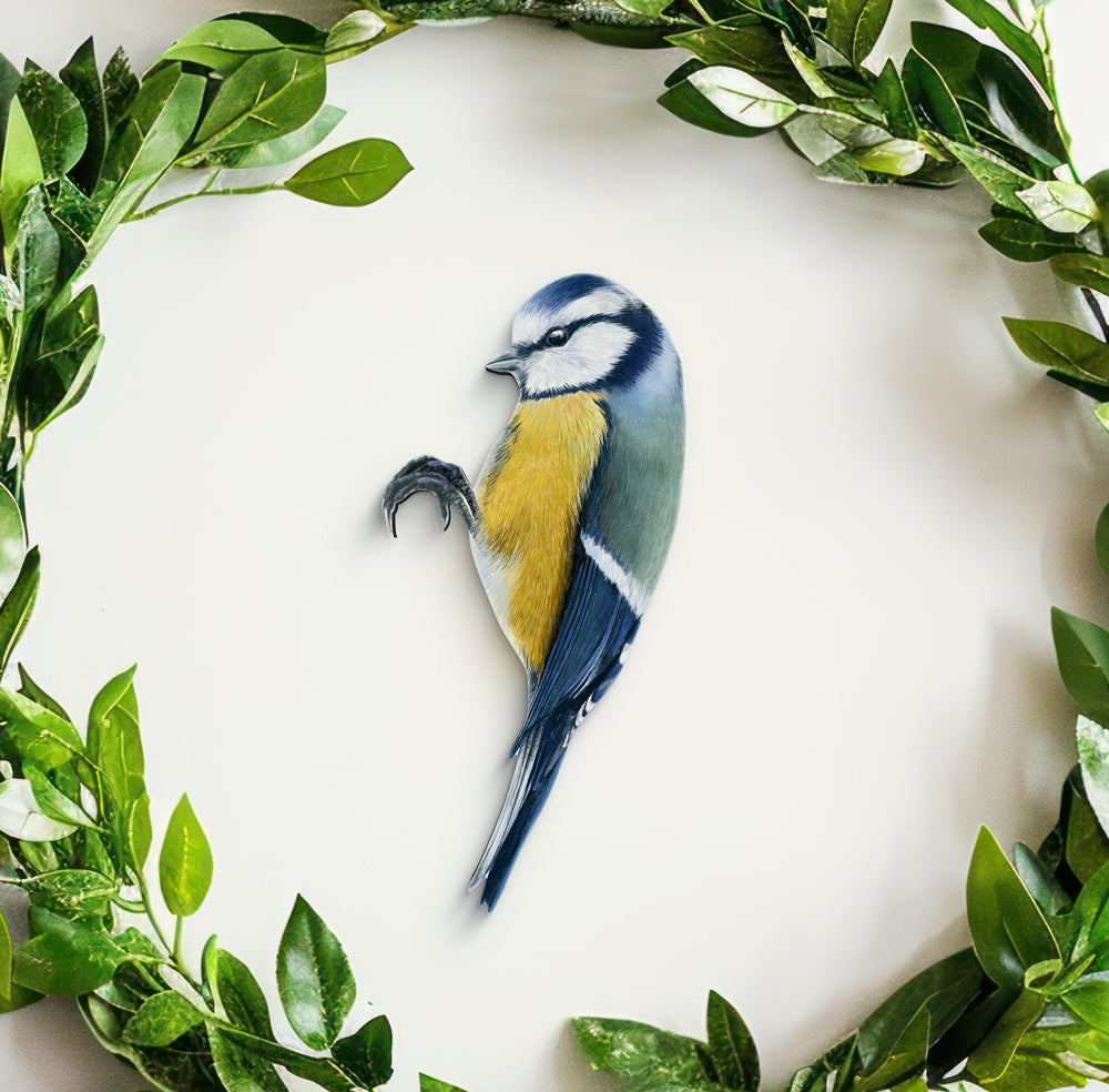 Blue tit plant pot hanger