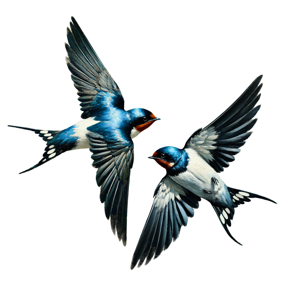 Swallow wall sticker set